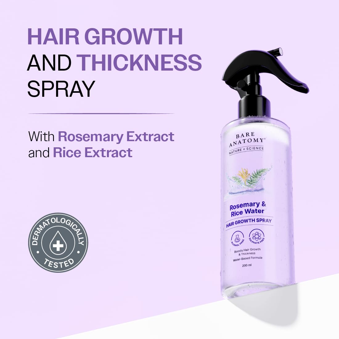 GleamX Rosemary & Rice Water Spray