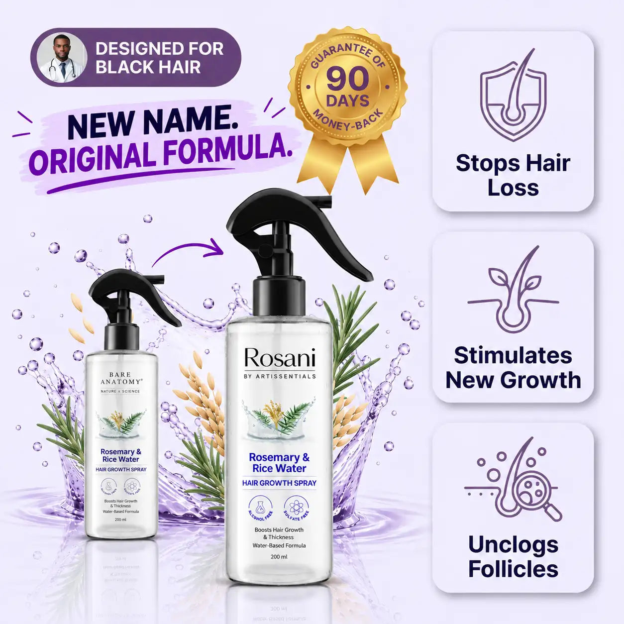 NEW Rosani Rosemary & Rice Water