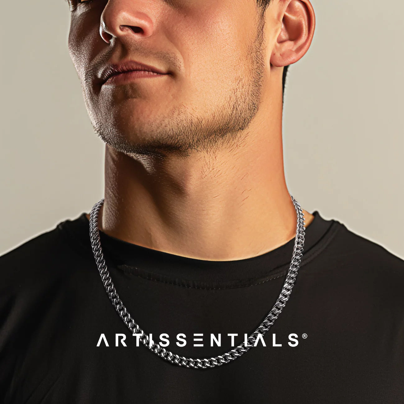 Artissentials Lynx® Pro - 7.5mm 24k Silver Cuban Chain