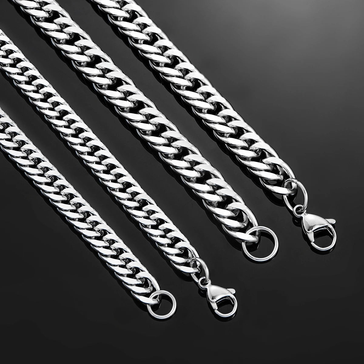 Artissentials Lynx® Pro - 7.5mm 24k Silver Cuban Chain